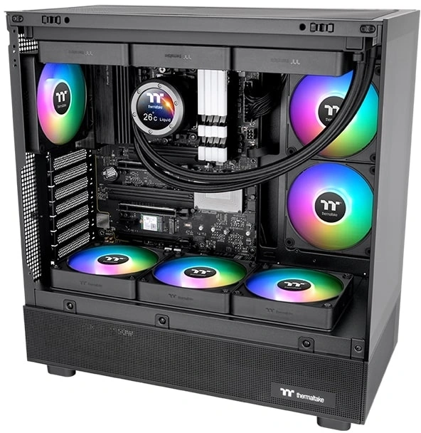 Вентилятор для корпуса Thermaltake CT120 EX Sync Reverse ARGB 120х120x25 черный 4-pin 31.2дБ (упак.:3шт) (CL-F192-PL12SW-A) Ret — миниатюра 2
