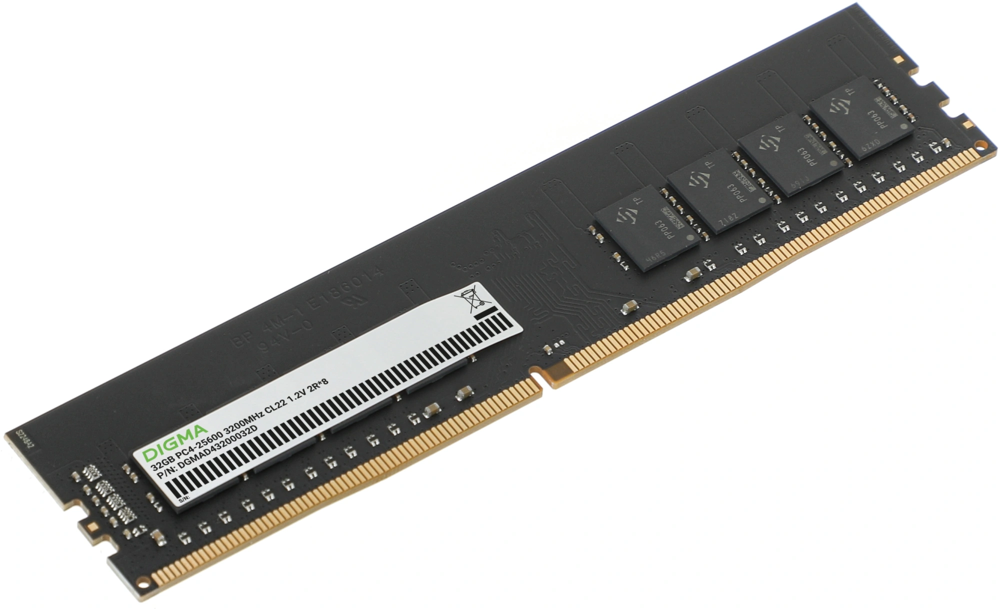 Память DDR4 32GB 3200MHz Digma DGMAD43200032D RTL PC4-25600 CL22 DIMM UDIMM 288-pin 1.2В dual rank Ret — миниатюра 4