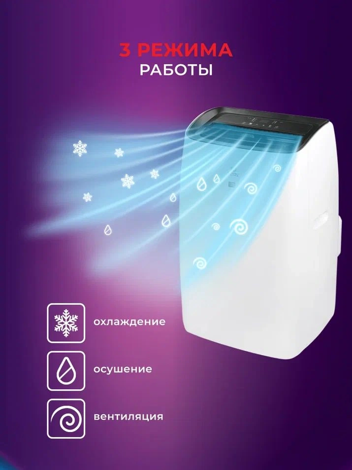 Кондиционер мобильный Royal Clima Largo Pro RM-LP50CN-E белый площ.35м2 — миниатюра 13