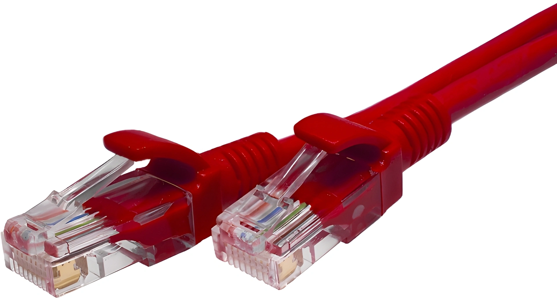 Патч-корд Suprlan 10-0154 UTP RJ-45 вил.-вилка RJ-45 кат.5E 3м красный LSZH 26AWG — миниатюра 4