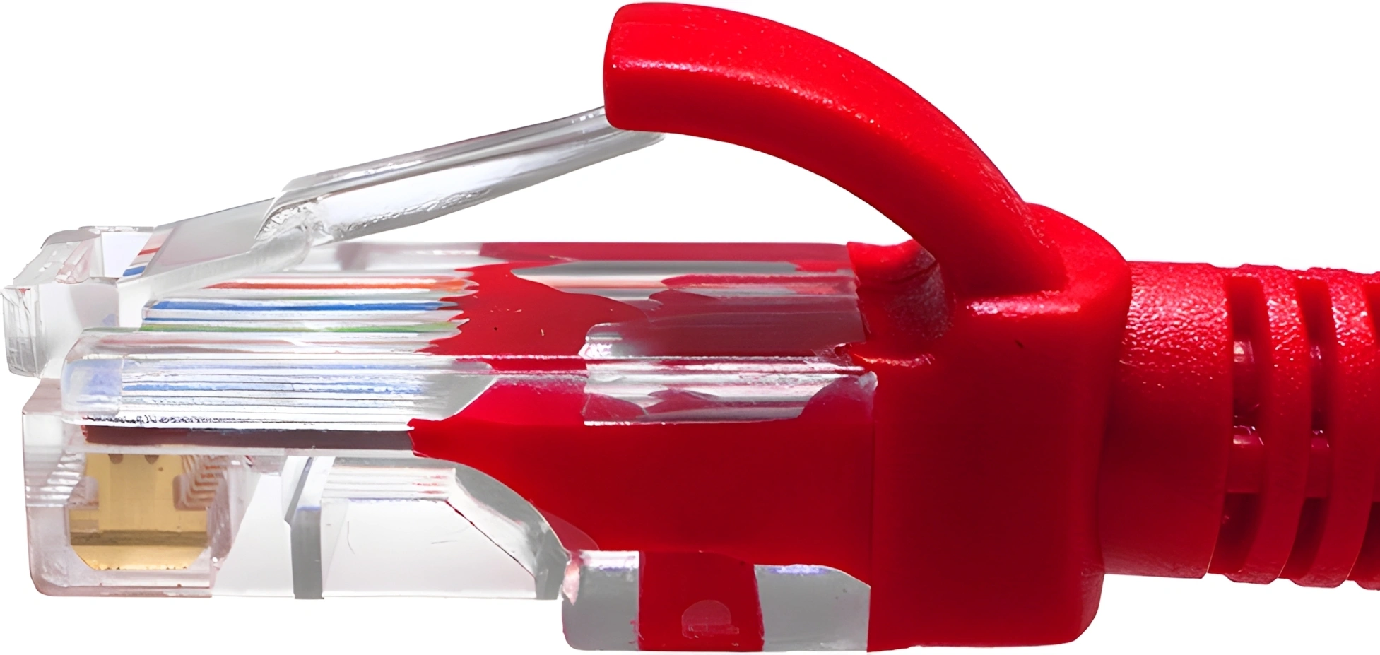 Патч-корд Suprlan 10-0154 UTP RJ-45 вил.-вилка RJ-45 кат.5E 3м красный LSZH 26AWG — миниатюра 5