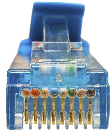 Патч-корд Suprlan 10-0149 UTP RJ-45 вил.-вилка RJ-45 кат.5E 3м синий LSZH 26AWG — миниатюра 2