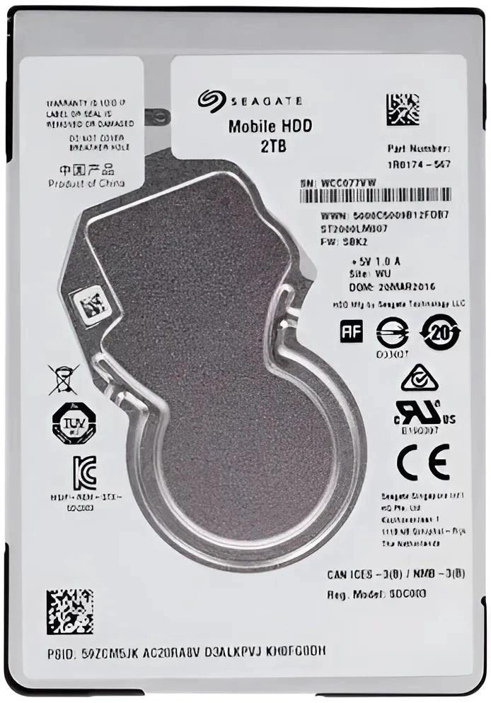 Жесткий диск Seagate SATA-III 2TB ST2000LM007 Notebook Mobile 4KN (5400rpm) 128Mb 2.5" — фото 1