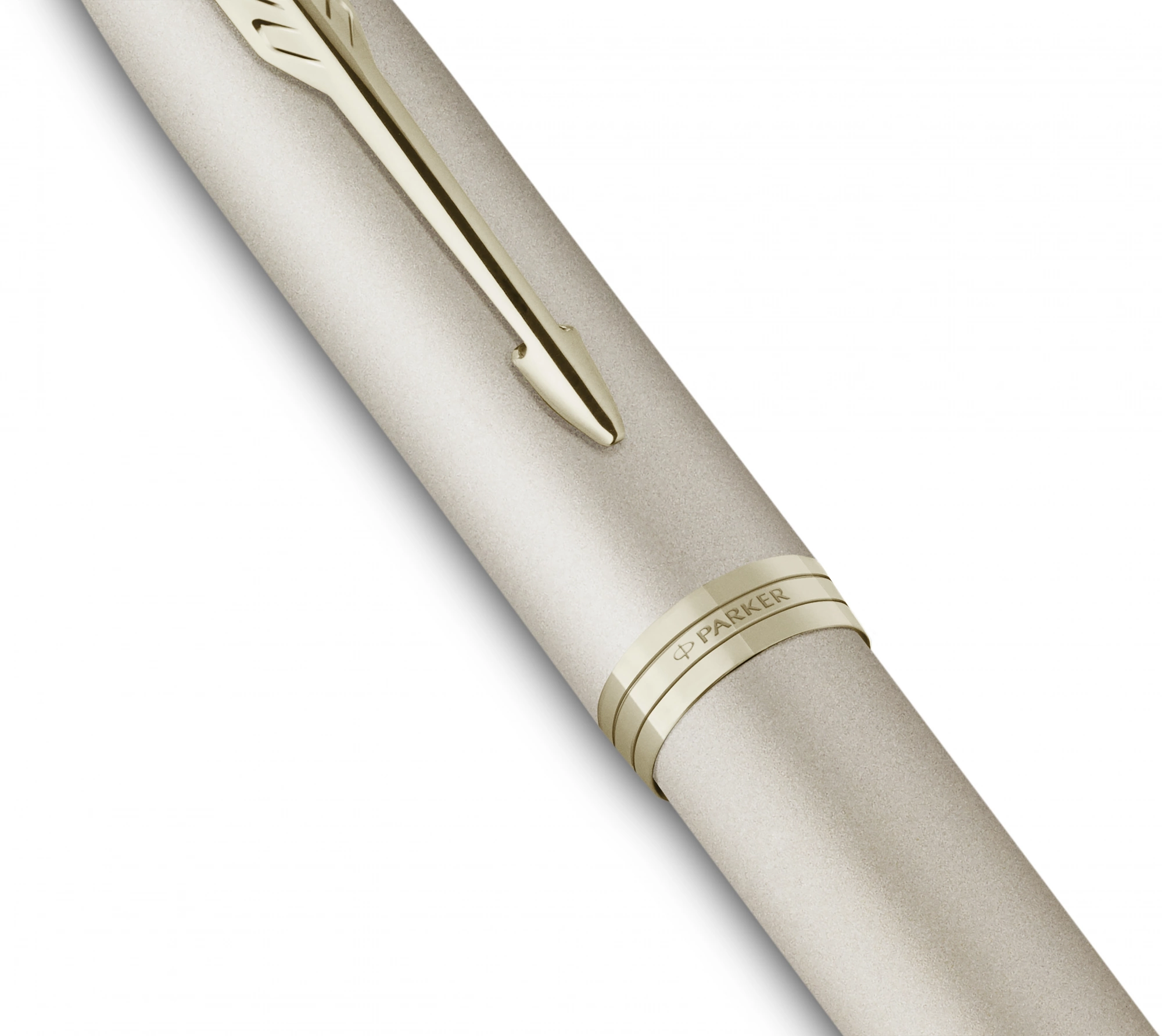 Ручка перьев. Parker IM Monochrome F328 (2172953) Champagne PVD F сталь нержавеющая подар.кор. — миниатюра 3