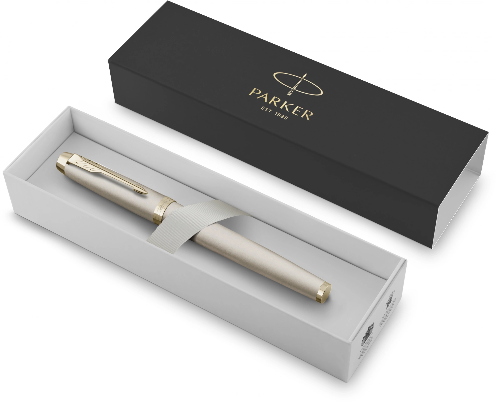 Ручка перьев. Parker IM Monochrome F328 (2172953) Champagne PVD F сталь нержавеющая подар.кор. — миниатюра 5