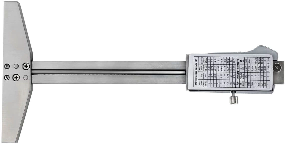 Штангенглубиномер нониусный RGK SCG-100 черный пластиковый футляр (756945) — миниатюра 3