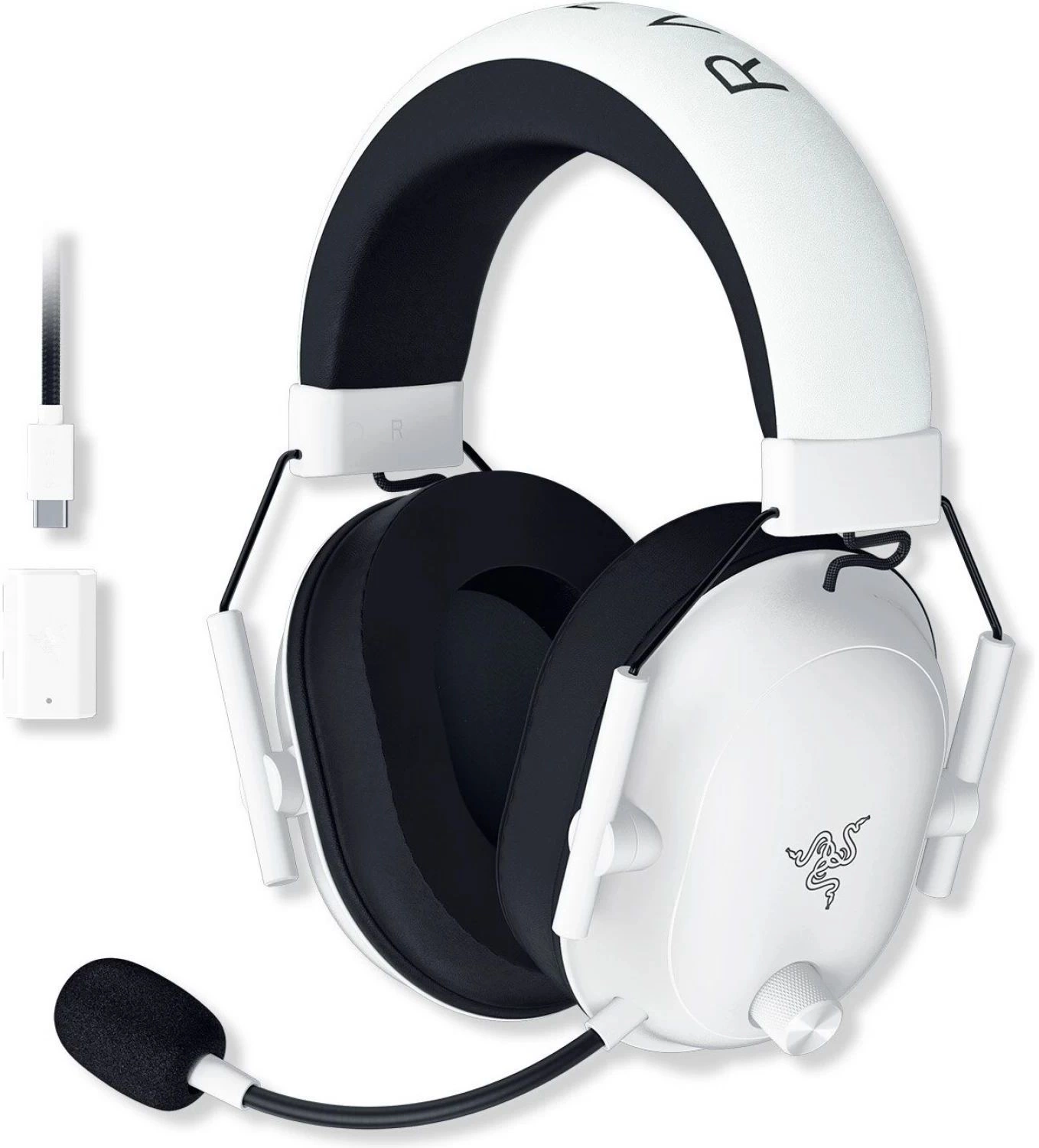 Наушники с микрофоном Razer Blackshark V2 белый 1.8м мониторные BT оголовье (RZ04-04960200-R3M1) — фото 1