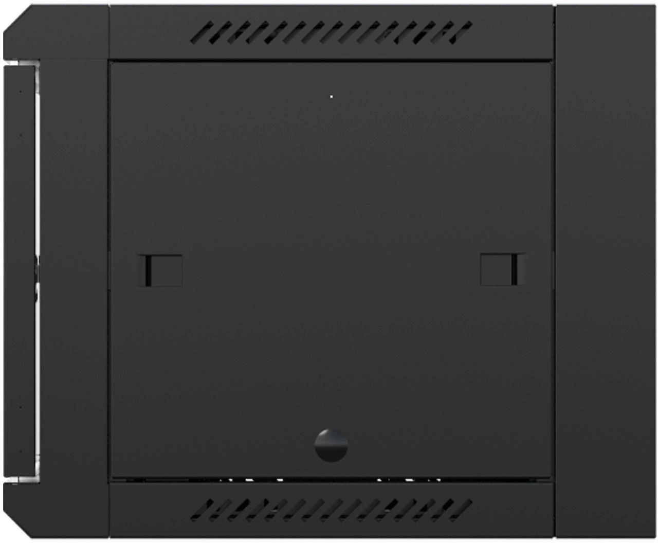 Шкаф коммутационный NTSS (NTSS-W9U6045GS-2BL) настенный 9U 570x450мм пер.дв.стекл 60кг черный 20.1кг 220град. IP20 — миниатюра 4