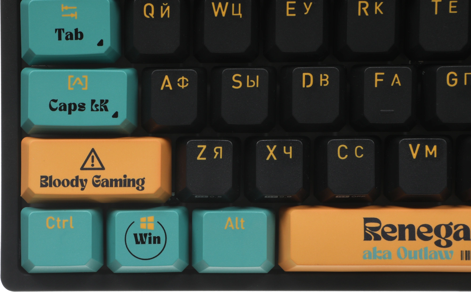 Клавиатура A4Tech AT87 Renegade черный/зеленый USB for gamer LED (AT87) кабель 1.8м — миниатюра 26