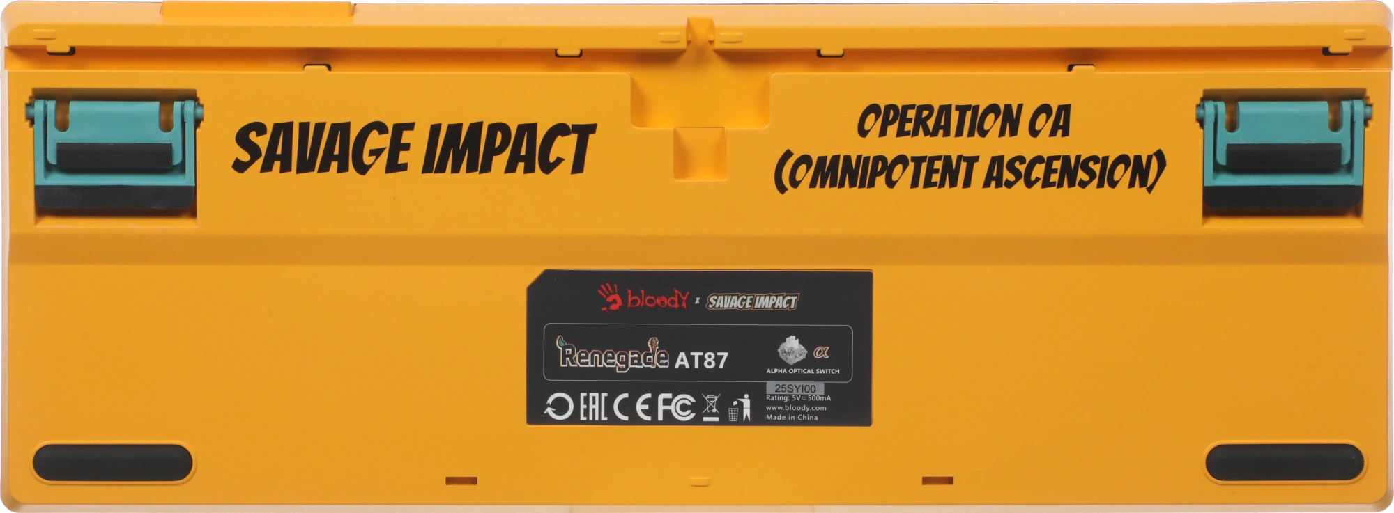 Клавиатура A4Tech AT87 Renegade черный/зеленый USB for gamer LED (AT87) кабель 1.8м — миниатюра 27