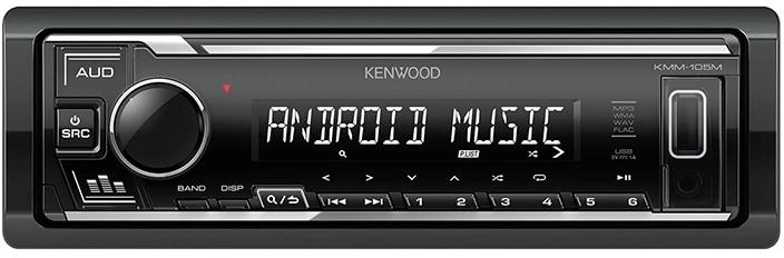Автомагнитола Kenwood KMM-105M 1DIN 4x50Вт USB 2.0 AUX 3 RDS — миниатюра 3