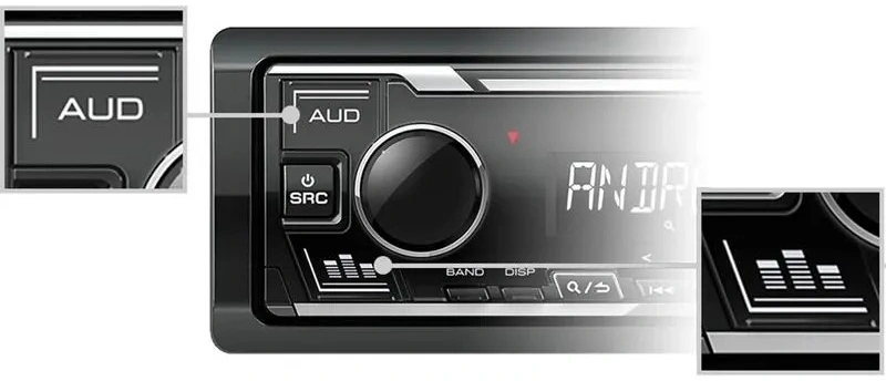 Автомагнитола Kenwood KMM-105M 1DIN 4x50Вт USB 2.0 AUX 3 RDS — миниатюра 7