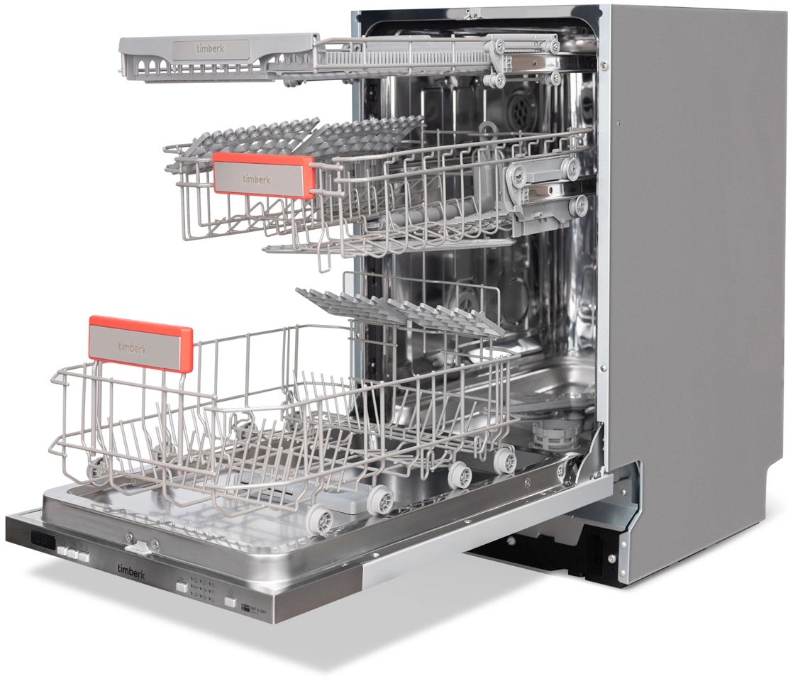 Посудомоечная машина Timberk Set&Dry T-DW45BI103 серебристый (узкая) — миниатюра 3