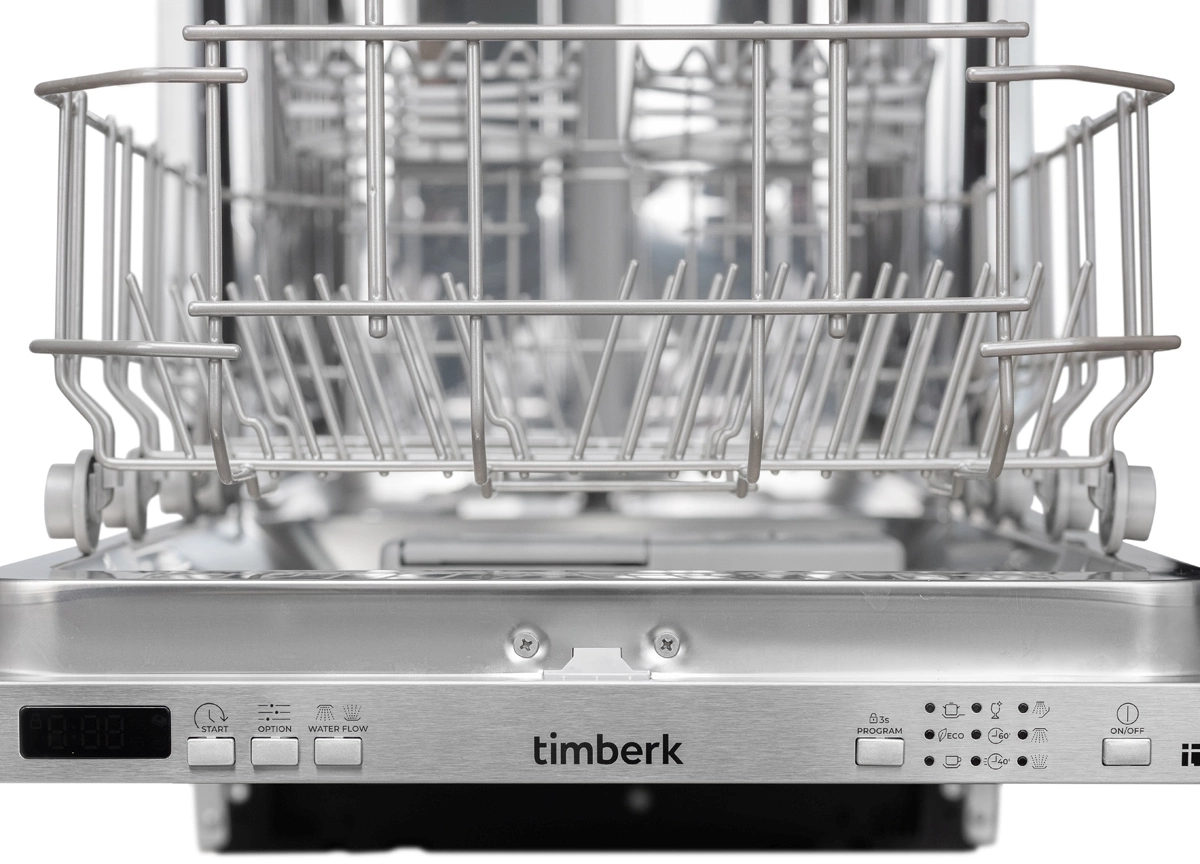 Посудомоечная машина Timberk Set&Dry T-DW45BI103 серебристый (узкая) — миниатюра 12