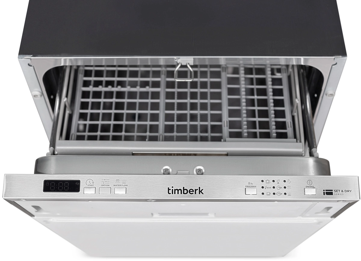 Посудомоечная машина Timberk Set&Dry T-DW45BI103 серебристый (узкая) — миниатюра 17