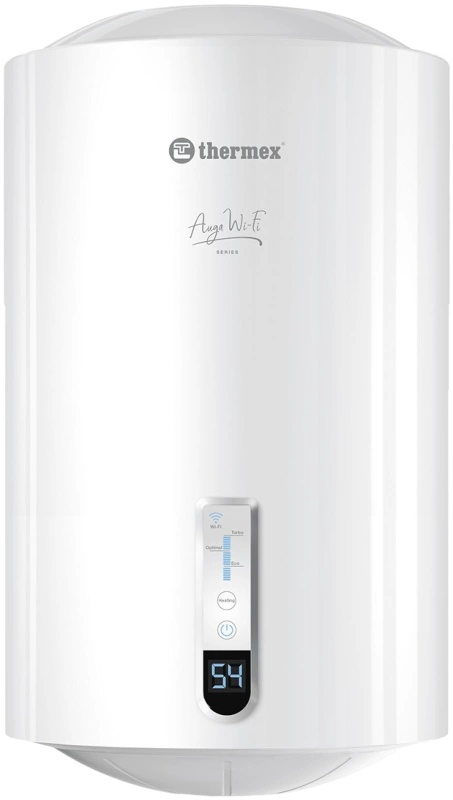 Водонагреватель Thermex Auga 80 V Wi-Fi 1.5кВт 80л электрический настенный/белый — фото 1