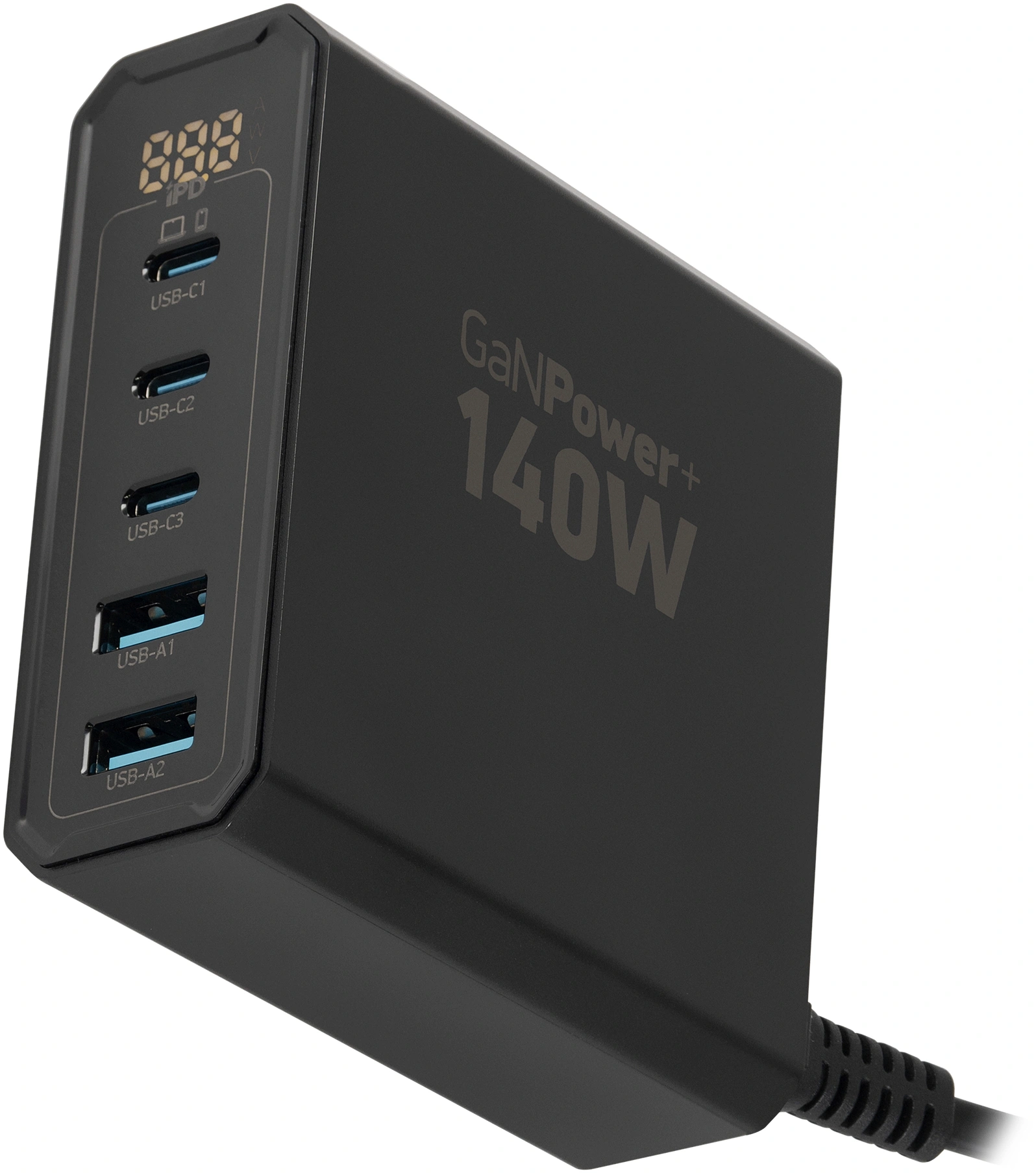 Настольное зар./устр. Digma Pro DPW10A 140W 5A (PD+QC) 3хUSB-C/2xUSB-A универсальное черный (DPW1A4G024BK) — миниатюра 10