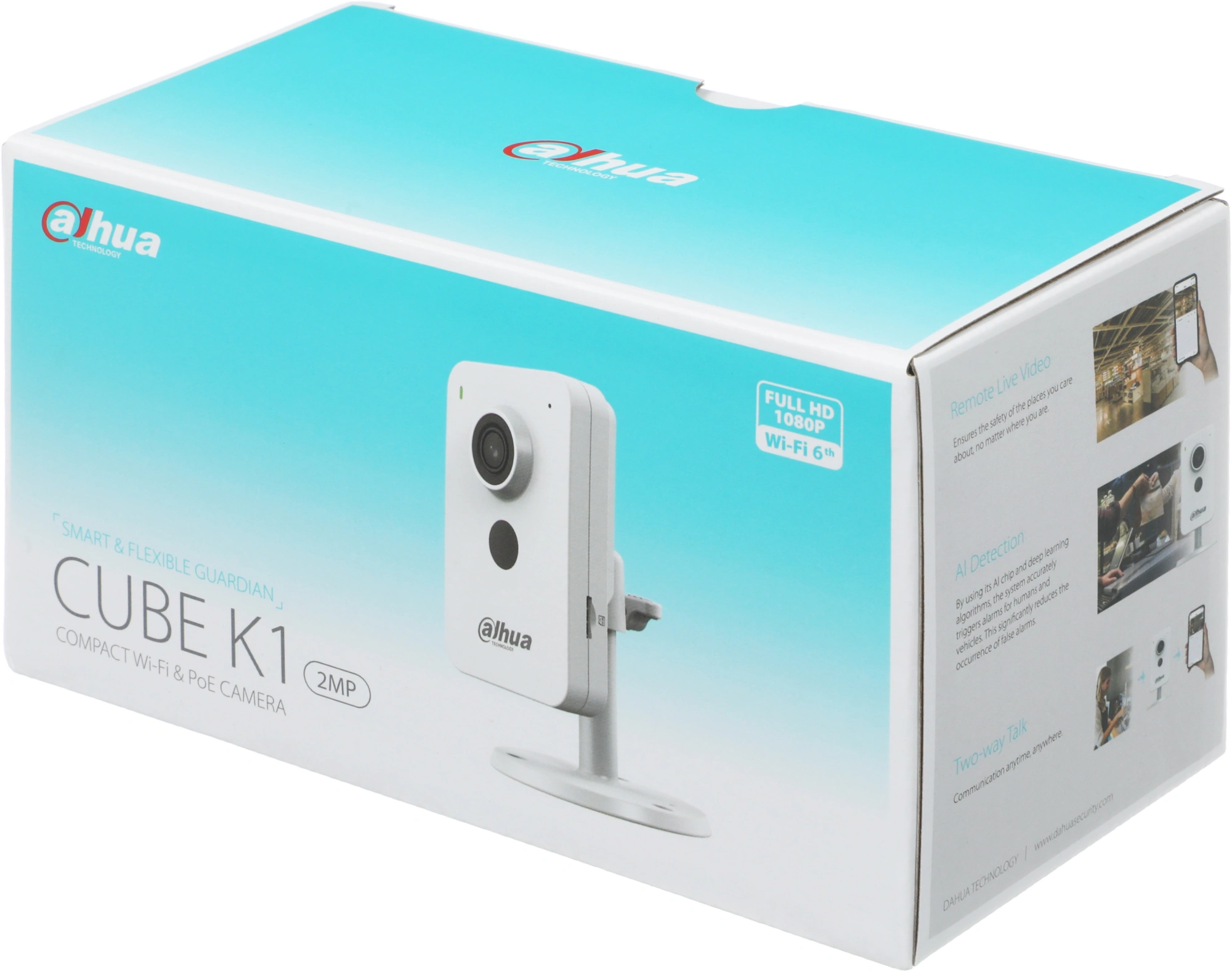 Камера видеонаблюдения IP Dahua DH-IPC-C2KP-P-0280B Wi-Fi 2.8-2.8мм цв. корп.:белый (DH-C2K-P) — фото 1