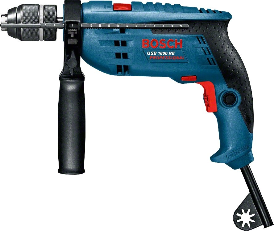 Дрель ударная Bosch GSB 1600 RE 701Вт патрон:быстрозажимной реверс (0601228200) — миниатюра 2