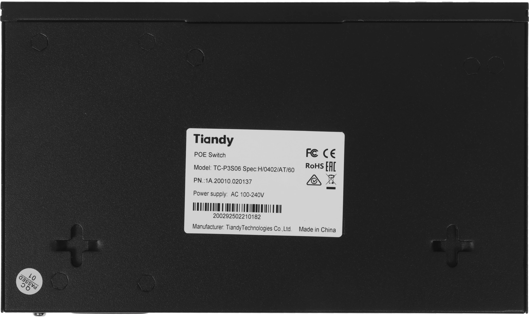Коммутатор Tiandy TC-P3S06 H/0402/AT/60 — миниатюра 8
