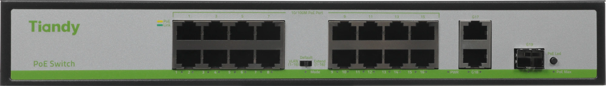 Коммутатор Tiandy TC-P3S019 H/1621/AT/180 — миниатюра 12