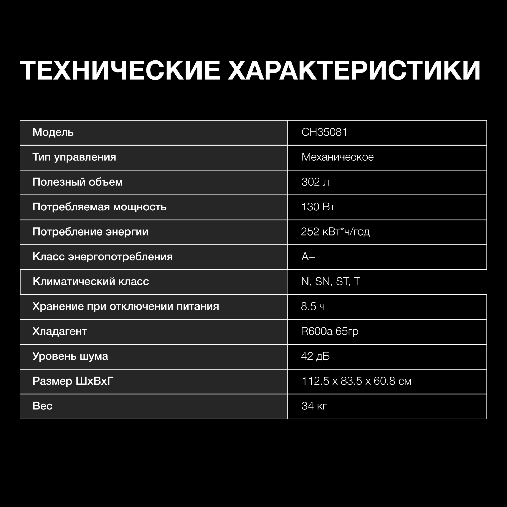 Морозильный ларь Hyundai CH35081 белый 130Вт — миниатюра 8