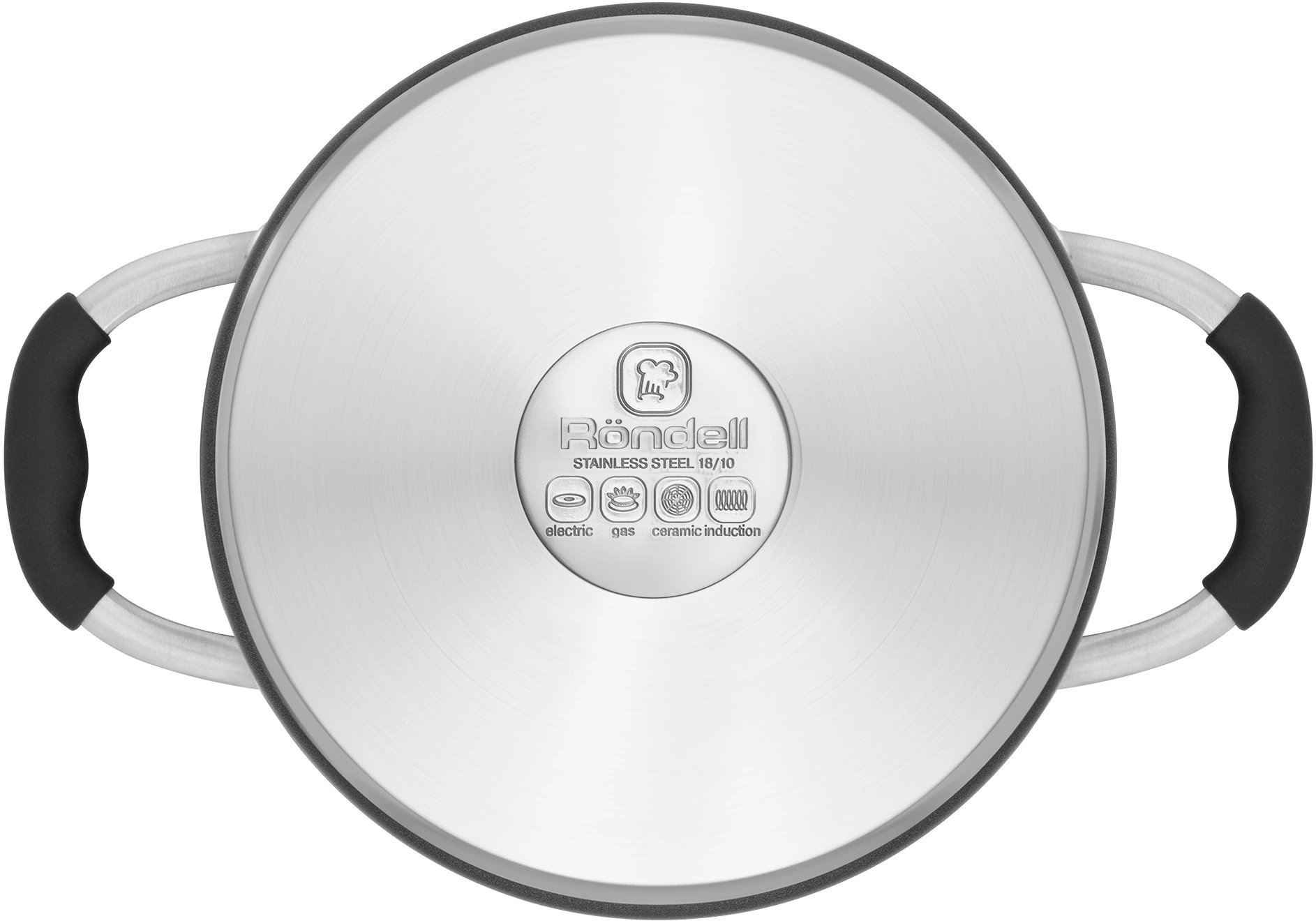 Кастрюля Rondell Stern RDS-019 4.7л. d=24см (с крышкой) т.серый — миниатюра 7