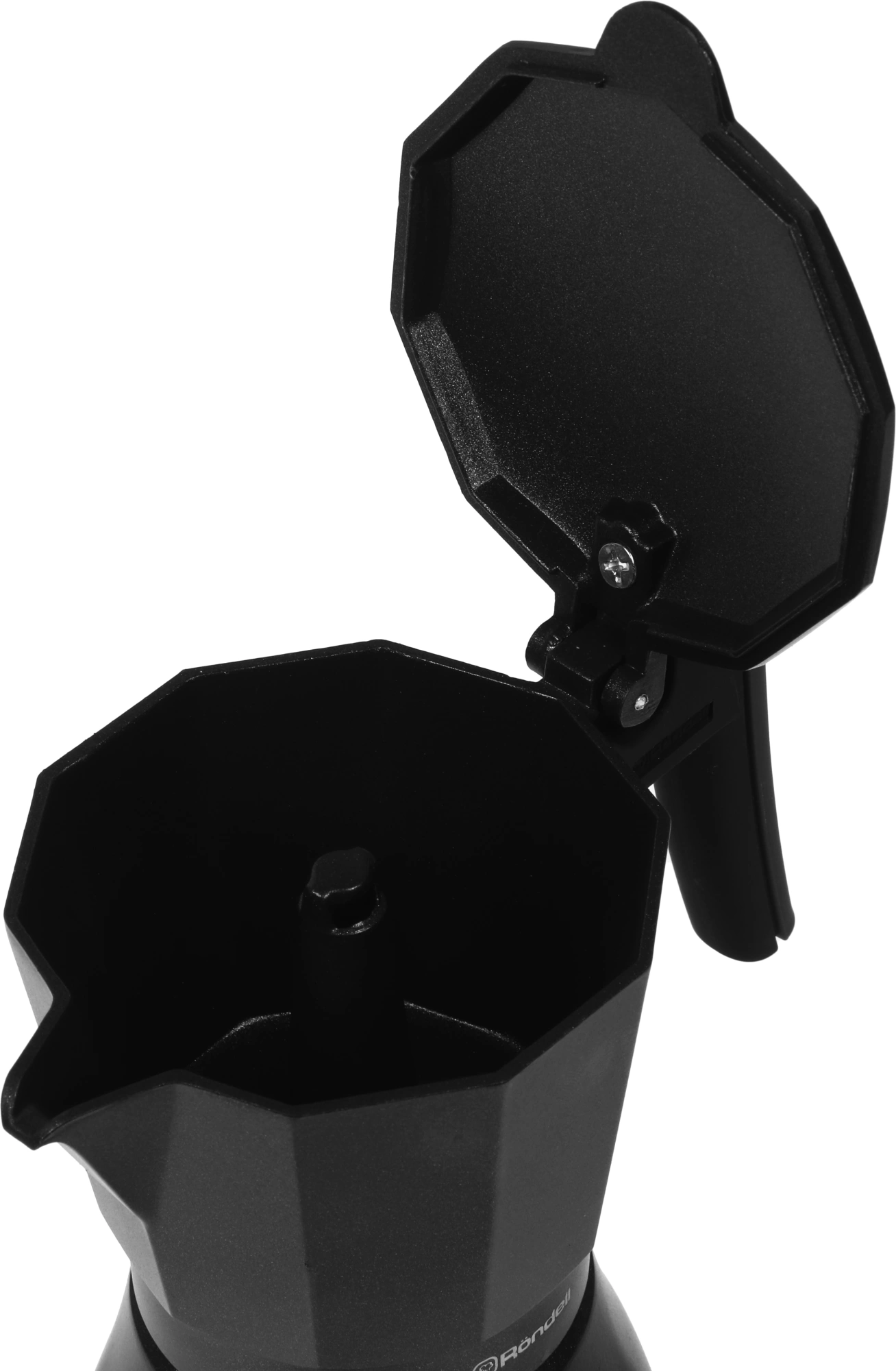 Кофеварка гейзерн. Rondell Kafferro RDS-499 0.3л алюминий темно-серый — миниатюра 9