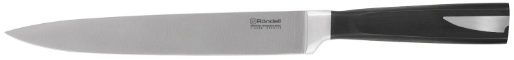 Нож кухонный Rondell Cascara RD-686 стальной разделочный лезв.200мм прямая заточка черный блистер