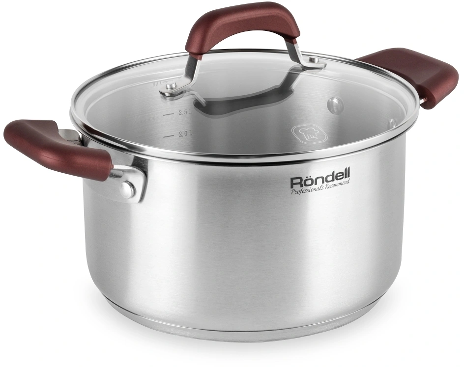 Кастрюля Rondell Bojole RDS-737 5.6л. d=24см (с крышкой) стальной — миниатюра 8