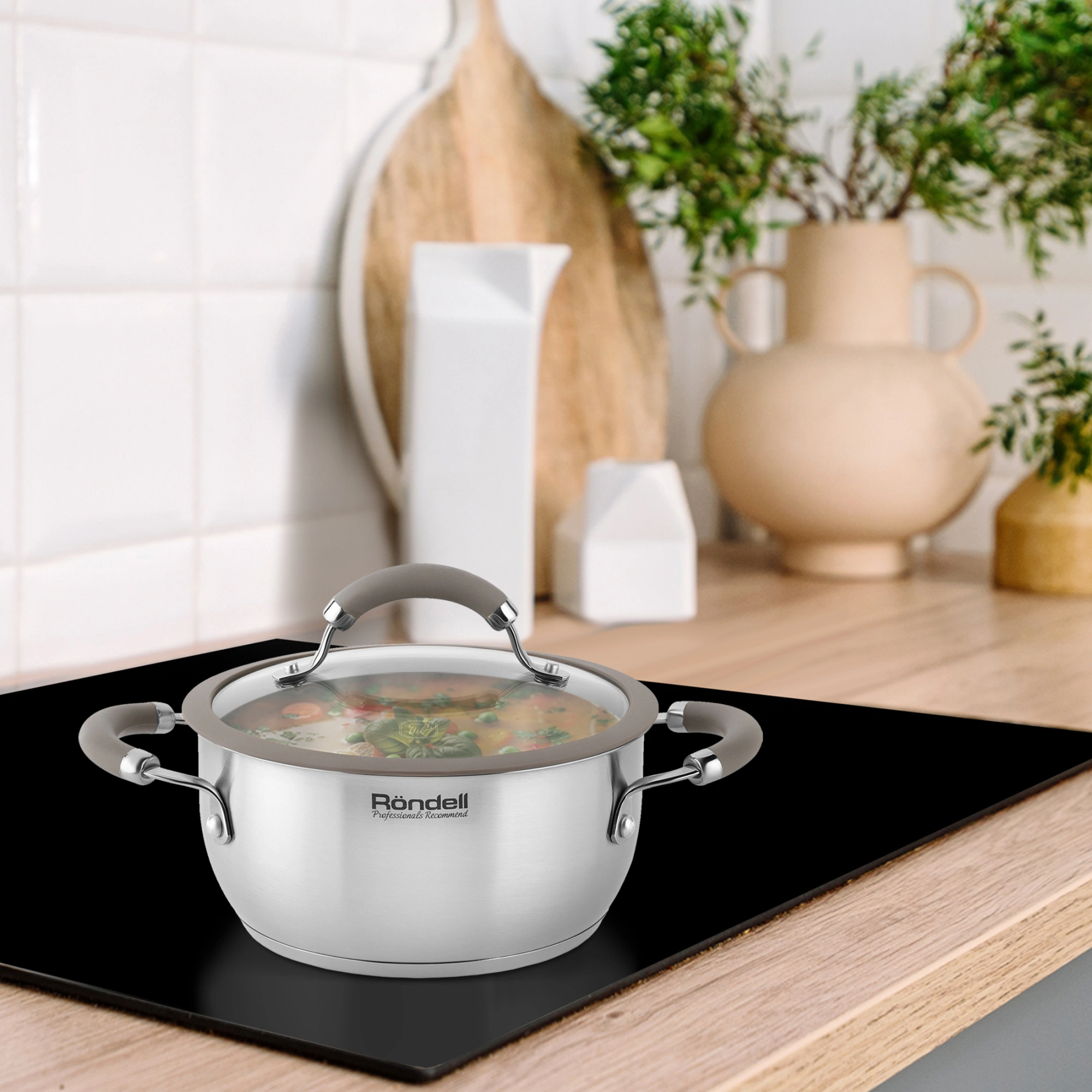 Кастрюля Rondell Balance RDS-753 2л. d=18см (с крышкой) стальной — миниатюра 18