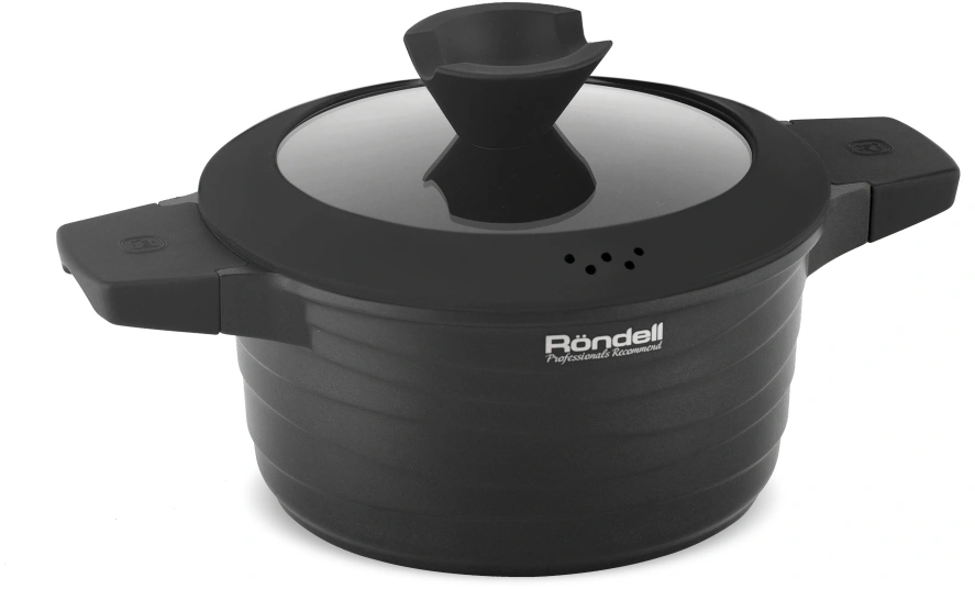 Кастрюля Rondell Walzer RDA-766 4.7л. d=24см (с крышкой) черный — миниатюра 5
