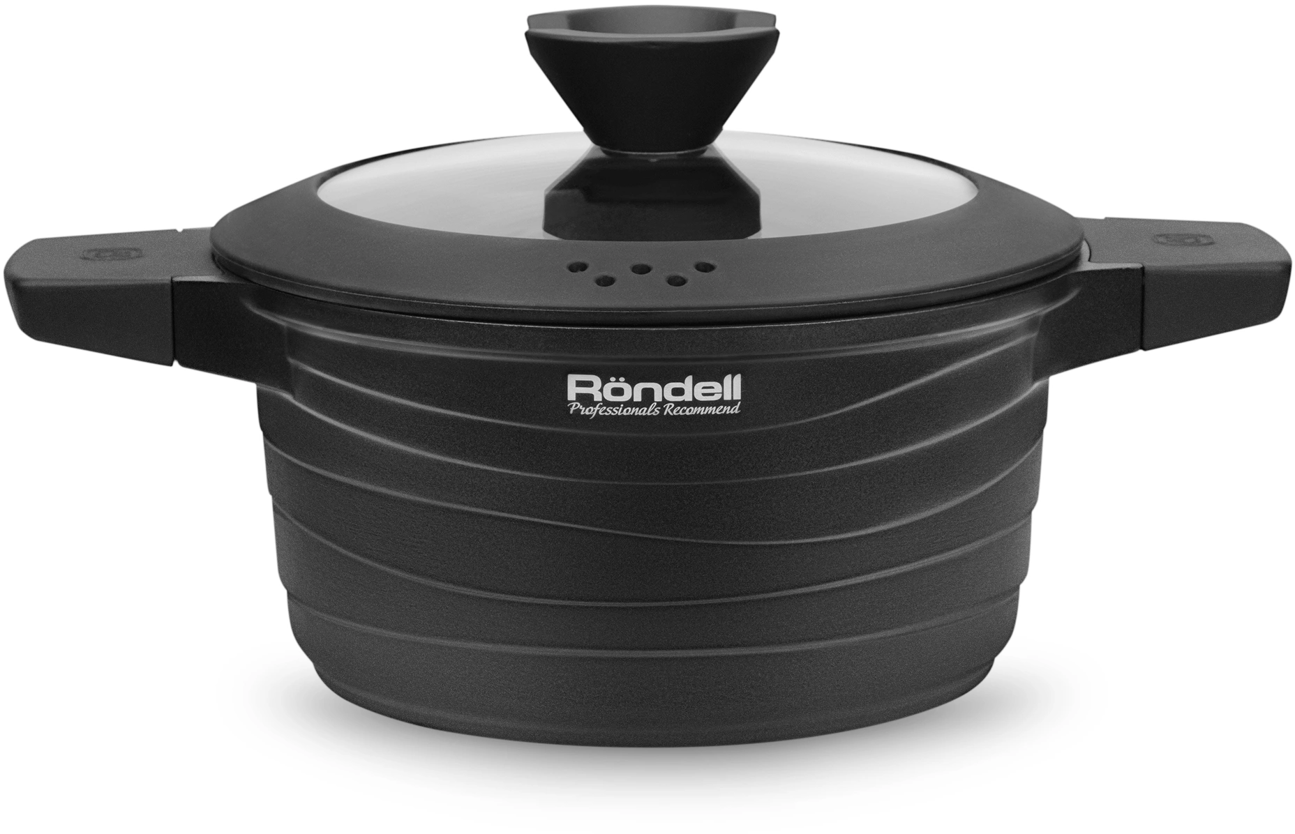 Кастрюля Rondell Walzer RDA-766 4.7л. d=24см (с крышкой) черный — фото 1