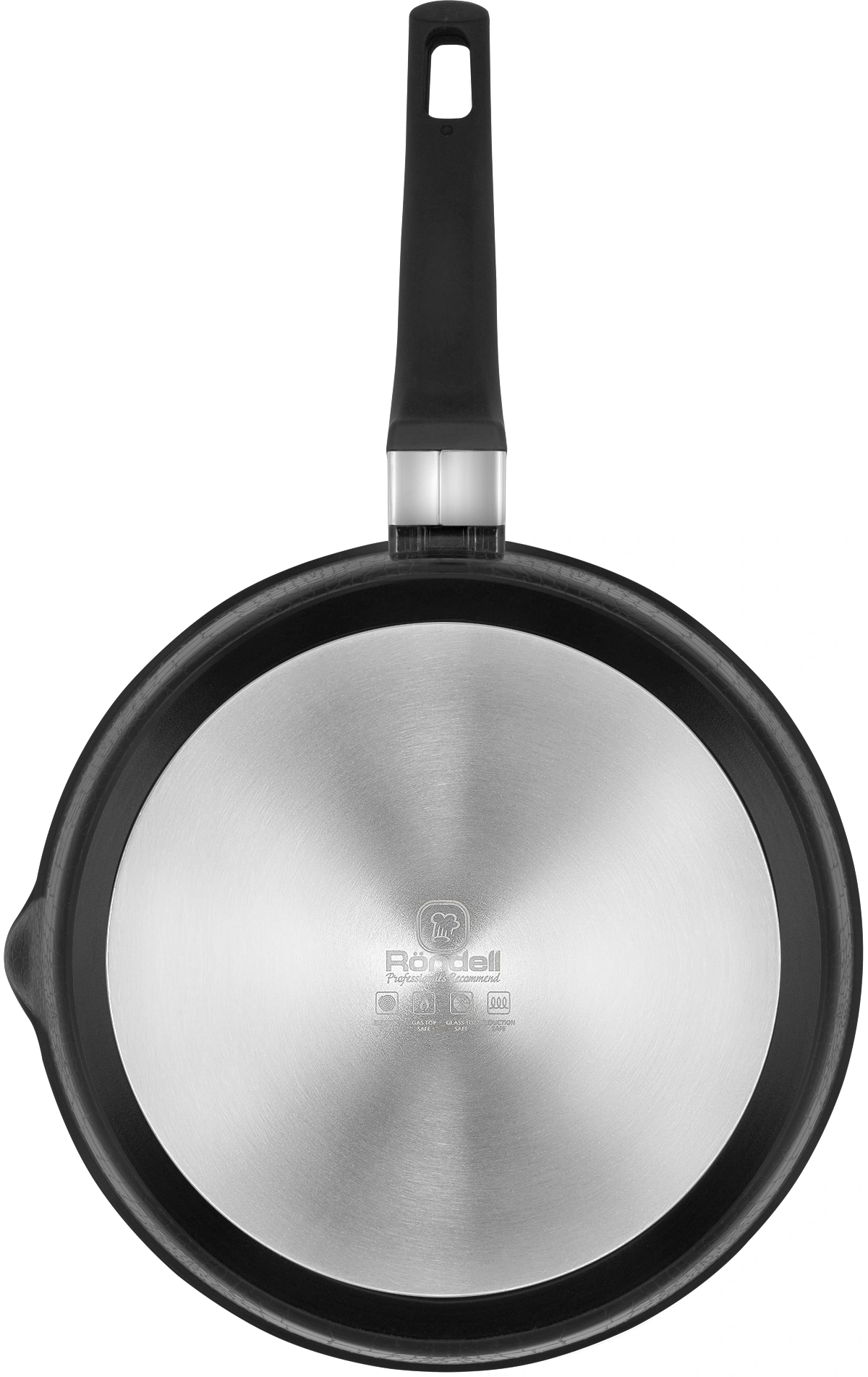 Сотейник Rondell Escurion RDA-871 4.0л. d=28см (с крышкой) черный — миниатюра 5