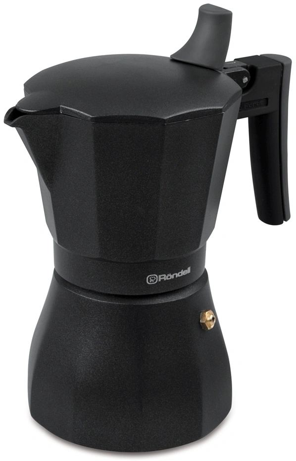 Кофеварка гейзерн. Rondell Kafferro RDA-994 0.45л алюминий темно-серый — миниатюра 4