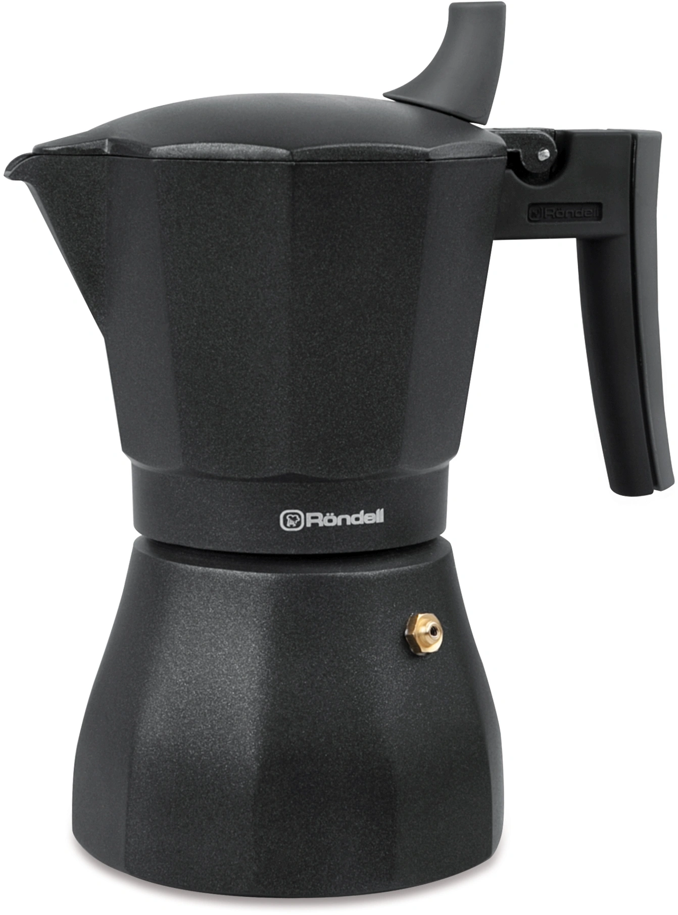 Кофеварка гейзерн. Rondell Kafferro RDA-994 0.45л алюминий темно-серый — миниатюра 5
