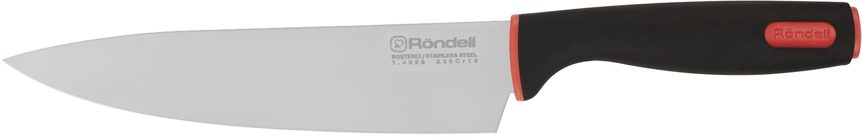 Набор ножей кухон. Rondell Urban RD-1011 компл.:4предм. с ножеточкой черный/красный блистер — миниатюра 2
