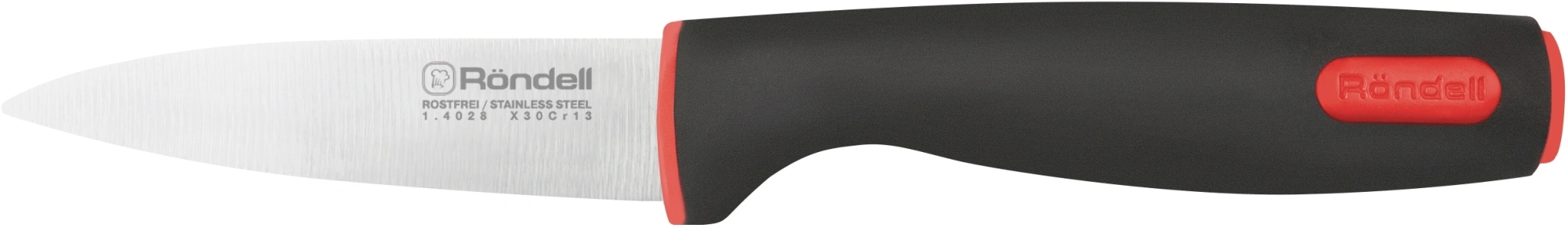 Набор ножей кухон. Rondell Urban RD-1011 компл.:4предм. с ножеточкой черный/красный блистер — миниатюра 4