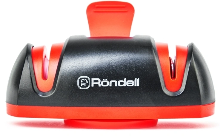 Набор ножей кухон. Rondell Urban RD-1011 компл.:4предм. с ножеточкой черный/красный блистер — миниатюра 5