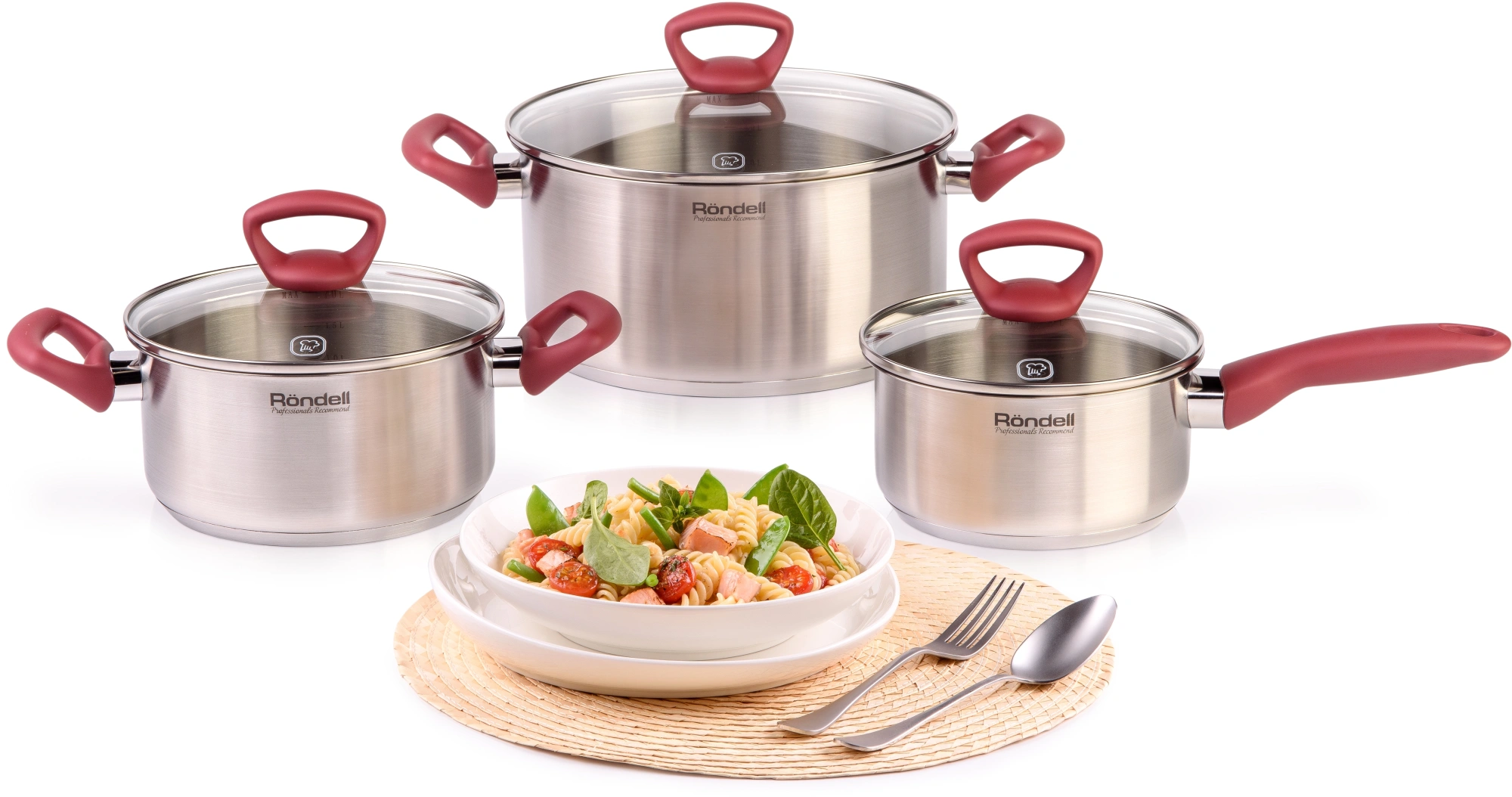 Кастрюля Rondell Heidi RDS-1114 4.8л. d=24см (с крышкой) стальной — миниатюра 4