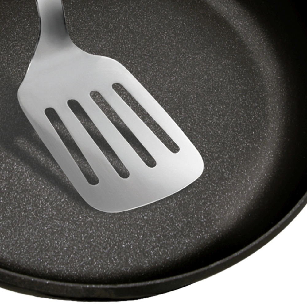 Сковорода ВОК (WOK) Rondell Escurion Grey RDA-1123 круглая 28см покрытие: TriTitan ручка несъемная (с крышкой) серый — миниатюра 9