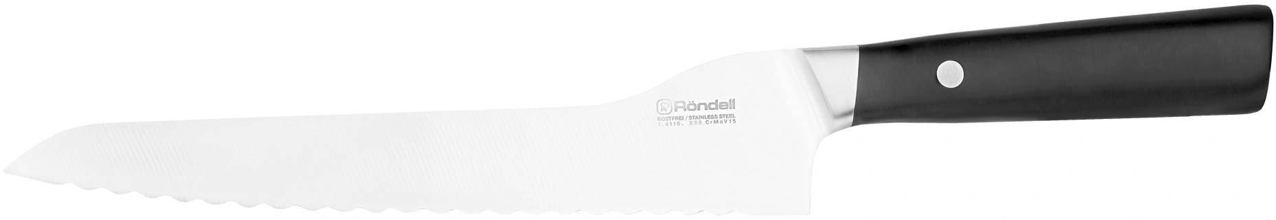 Набор ножей кухон. Rondell Spata RD-1132 компл.:6предм. с подставкой черный подар.коробка — миниатюра 4