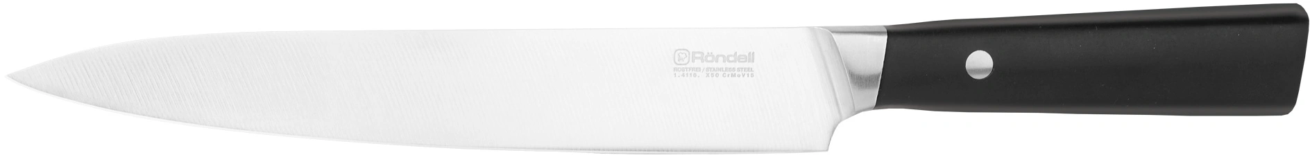 Набор ножей кухон. Rondell Spata RD-1132 компл.:6предм. с подставкой черный подар.коробка — миниатюра 5