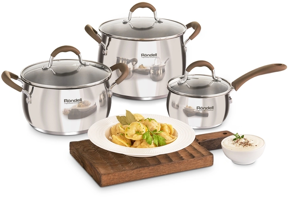 Ковш Rondell Konzept RDS-1228 1.1л. d=14см (с крышкой) стальной — миниатюра 5