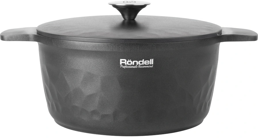 Кастрюля Rondell ArtDeco RDA-1254 4.8л. d=24см (с крышкой) черный — миниатюра 7