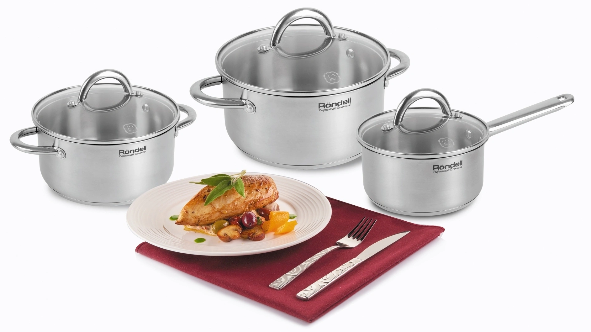 Ковш Rondell Point RDS-1309 1.4л. d=16см (с крышкой) стальной — миниатюра 6