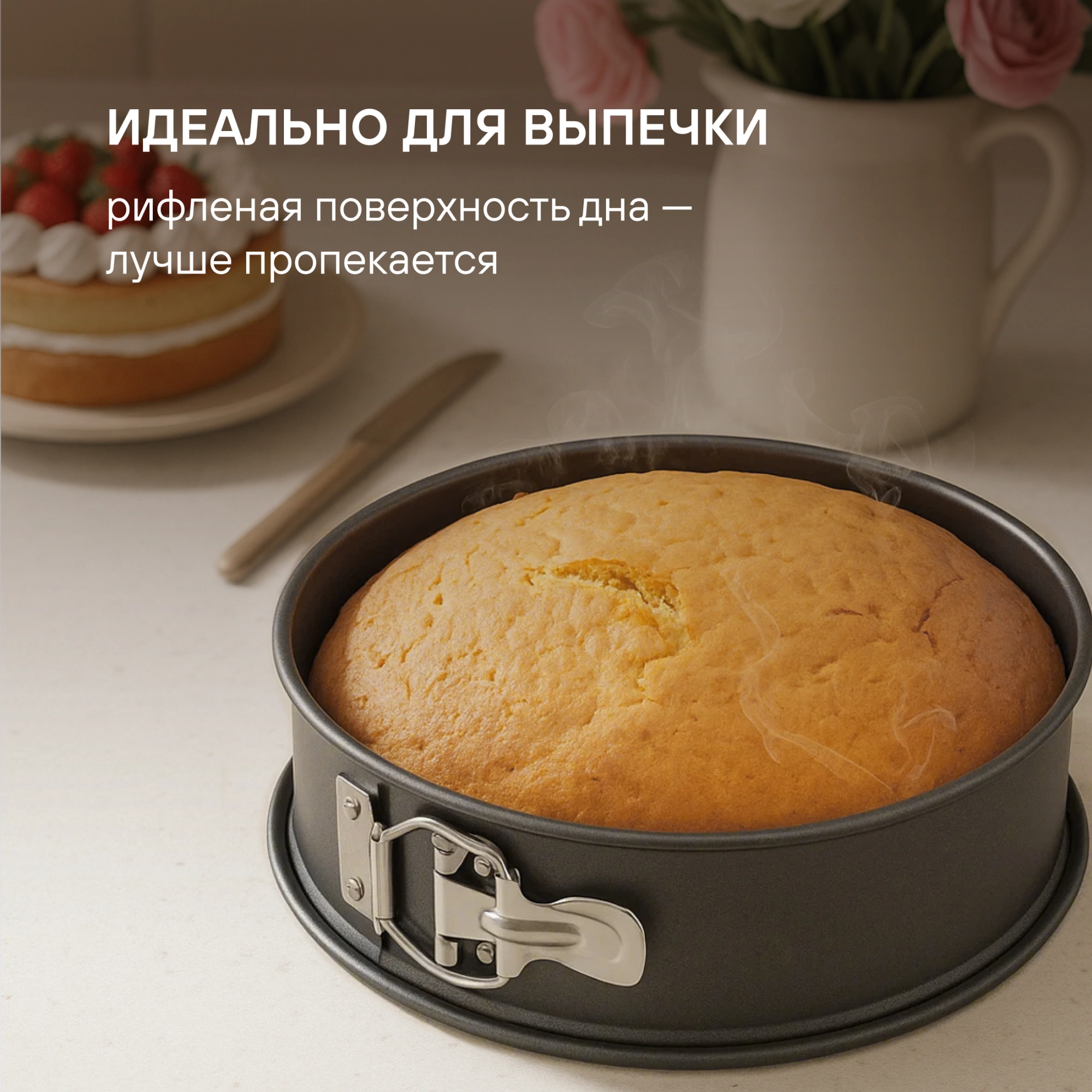 Форма для выпечки Rondell Loft Professional RDF-1316 кругл. d=23.7см сталь темно-серый — миниатюра 7