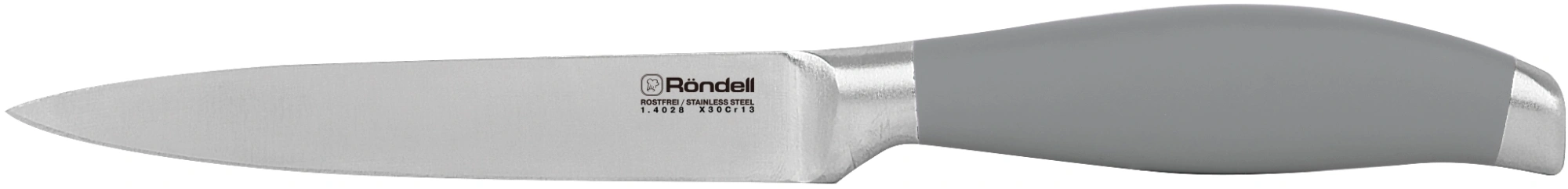 Набор ножей кухон. Rondell Dart RD-1358 компл.:5предм. подставка/ножницы черный/красный/серый подар.коробка — миниатюра 4