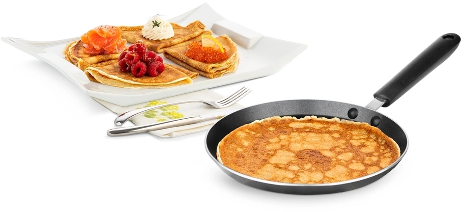 Сковорода блинная Rondell Pancake frypan RDA-1408 круглая 22см покрытие: Xylan Plus ручка несъемная (без крышки) черный — миниатюра 7