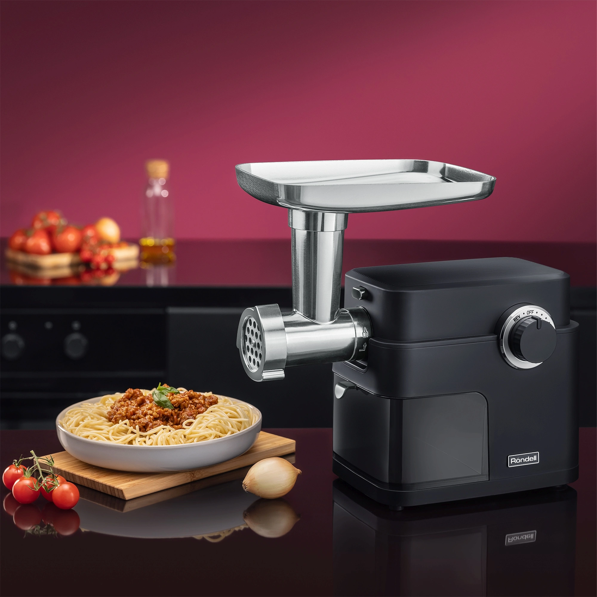 Мясорубка Rondell RDE-1453 2000Вт черный — миниатюра 2